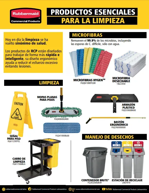 Rubbermaid Commercial Products FG9T7500BLA CARRO DE LIMPIEZA DE ALTA  SEGURIDAD