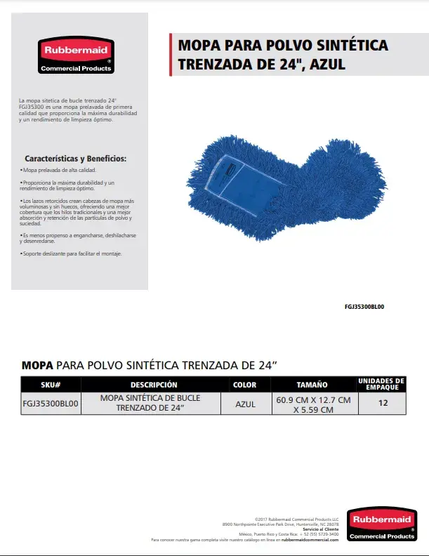 FGJ35300BL00 Mopa para polvo sintética