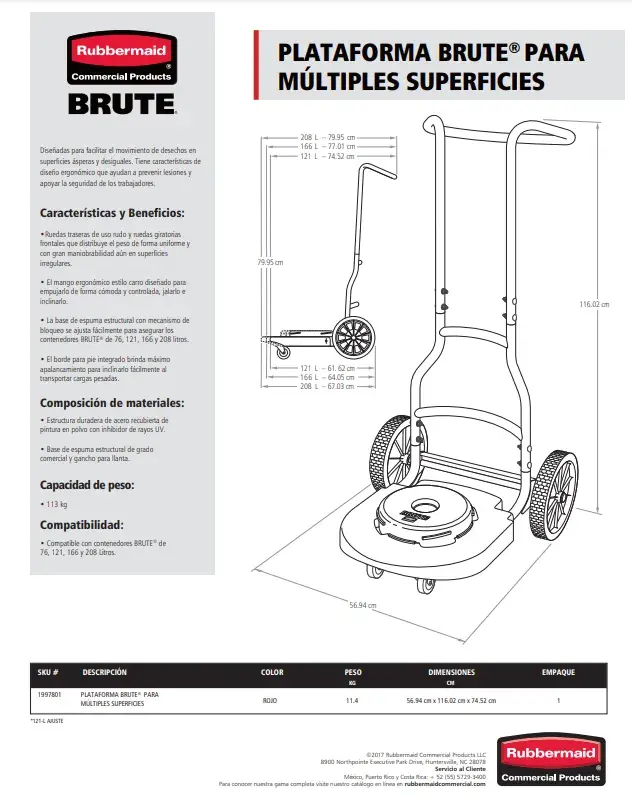 1997801 Plataforma Brute® para multiples superficies