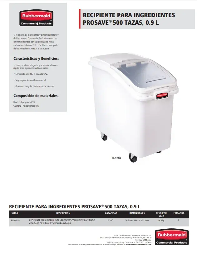 FG360288 Recipiente para ingredientes ProSave