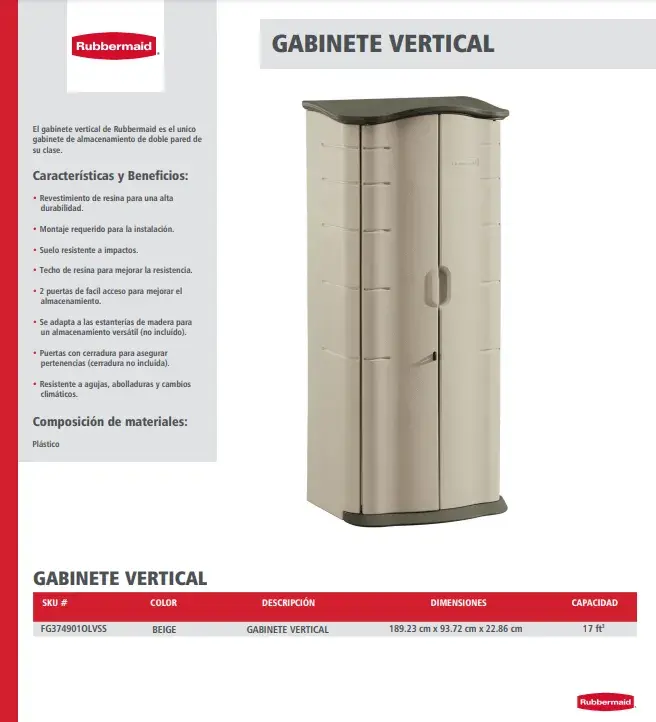 FG374901OLVSS Gabinete vertical