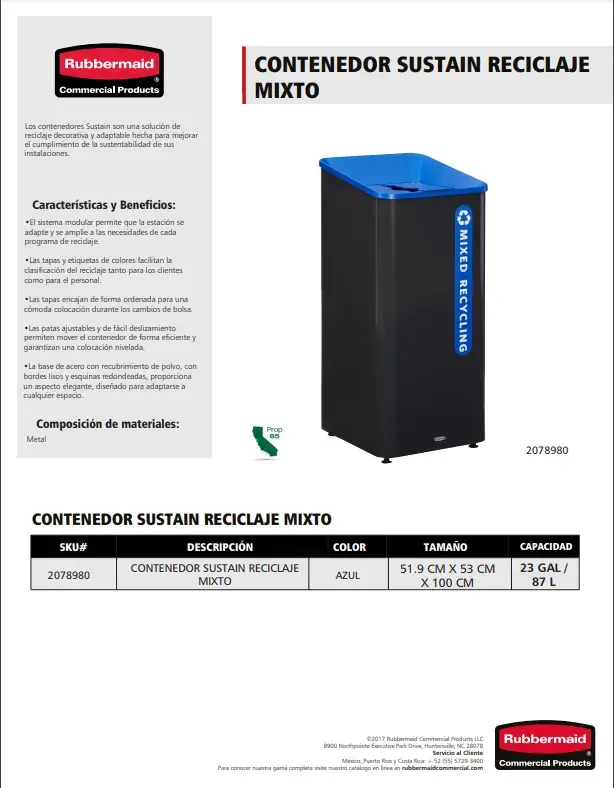 2078980 CONTENEDOR DE BASURA SUSTAIN