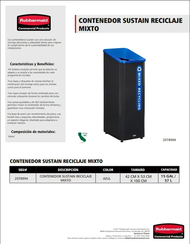 2078994 CONTENEDOR DE BASURA SUSTAIN