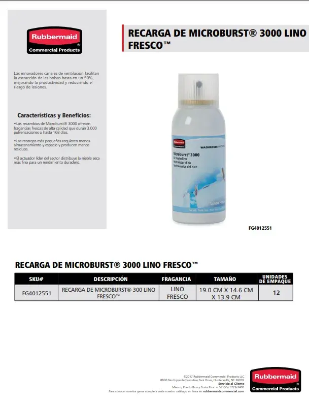 FG4012551 Recarga de Microburst® 3000 Lino Fresco™