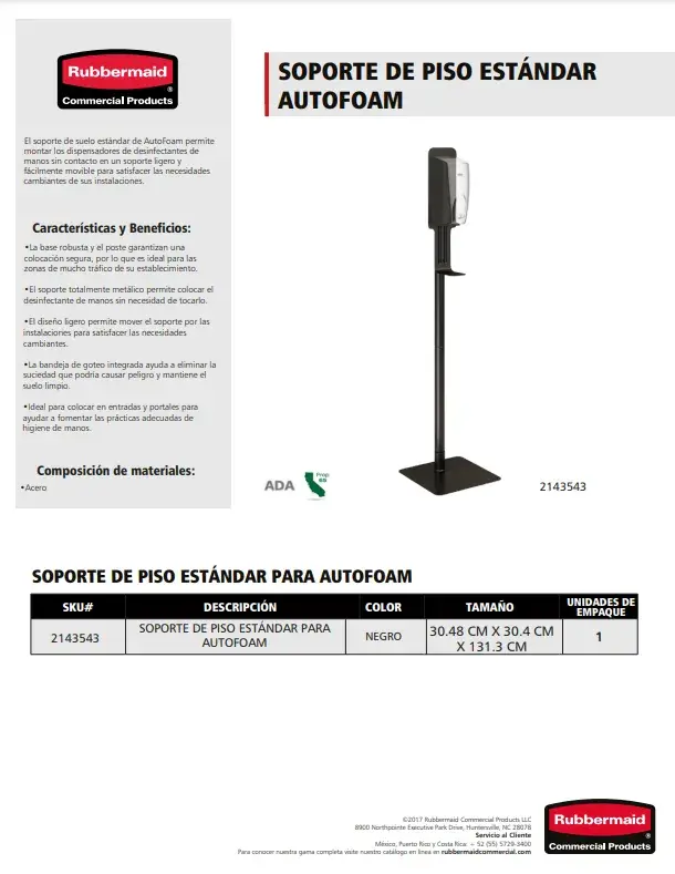 2143543 SOPORTE DE PISO ESTÁNDAR AUTOFOAM