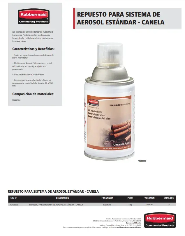 FG400696 Repuesto aerosol Canela