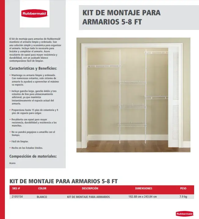 2105154 Kit de montaje para armarios