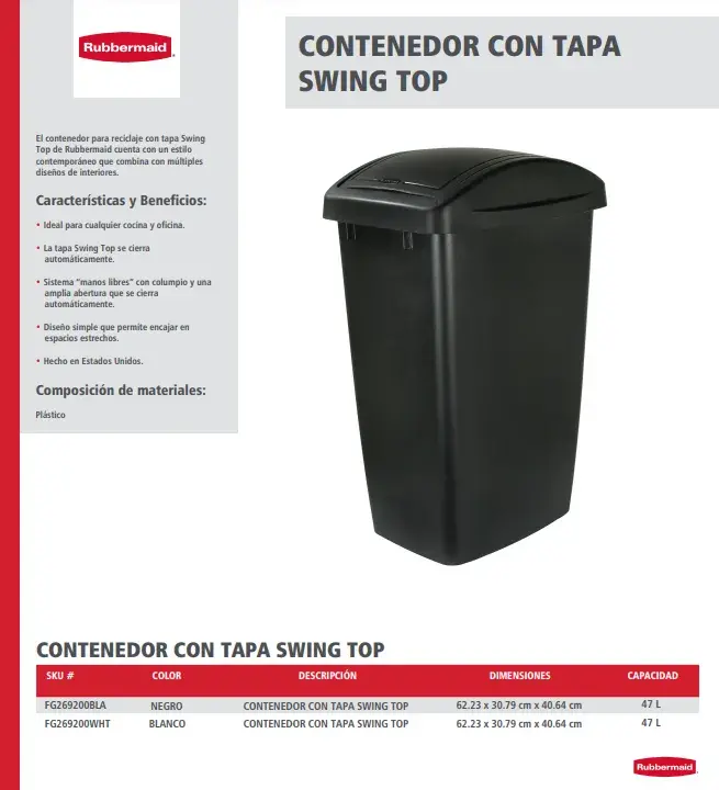 FG269200 Contenedor con tapa Swing Top