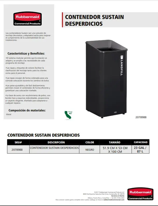 2078988 CONTENEDOR DE BASURA SUSTAIN