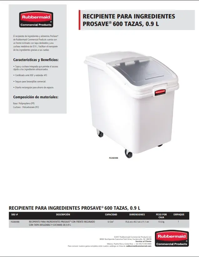 FG360388 Recipiente para ingredientes ProSave