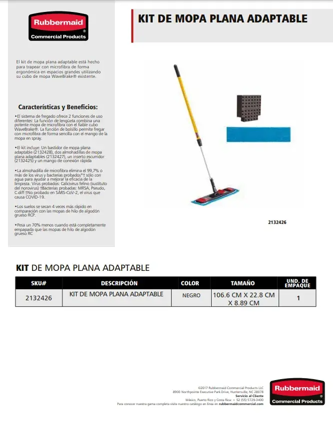 2132426 Kit de mopa plana adaptable