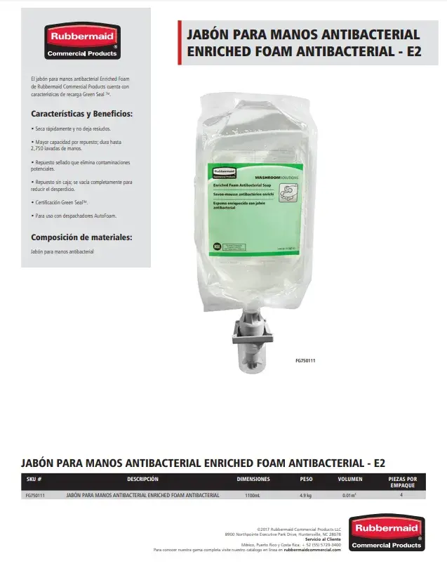 FG750111 Jabón para manos antibacterial