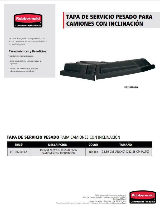 FG130700BLA Tapa de servicio pesado