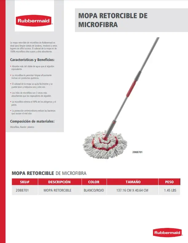 2088701 Mopa retorcible de microfibra