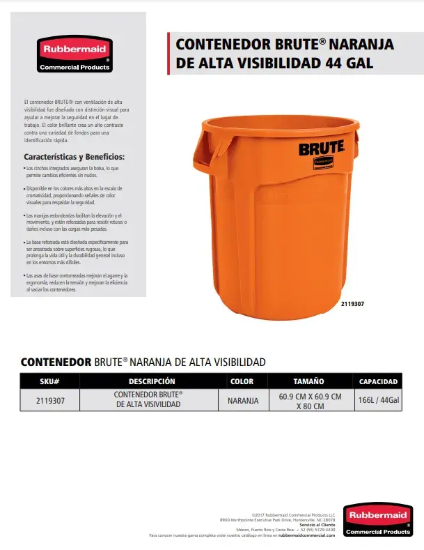 2119307 Contenedor Brute naranja