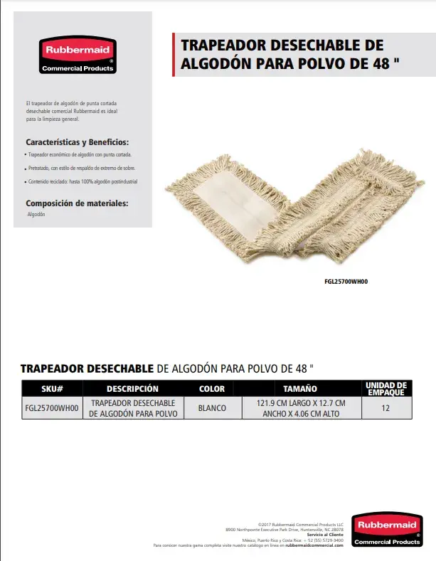 FGL25700WH00 Trapeador desechable