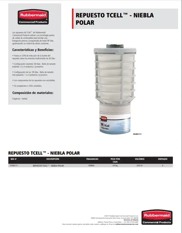 FG402111 Repuesto Tcell- Niebla polar