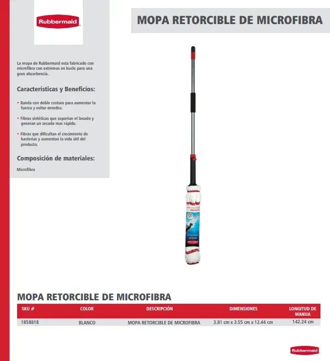 1858818 Mopa retorcible de microfibra